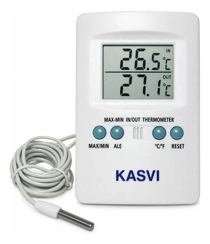 Termômetro Digital Kasvi Máxima E Mínima Interno Externo K29-7070