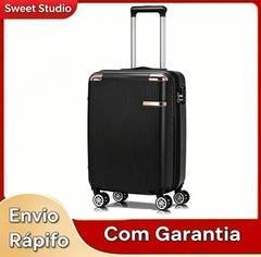Mala De Viagem Sweet Studio Bordo Com Zíper Extensor Abs Rodinhas 360 Leva Na Cabine Do Avisão Resistente Preto 2090