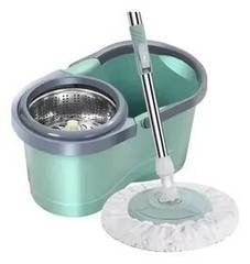 Mop Esfregão Giratório 360° Com Cesto Inox Balde 13 Litros