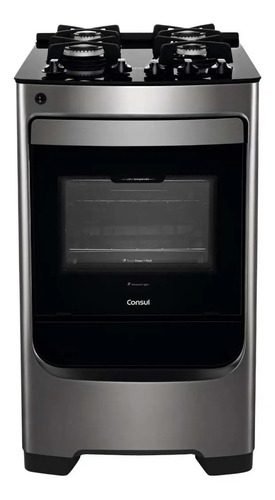 Fogão Consul 4 Bocas Inox Mesa de Vidro CFO4VAR