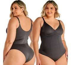 Body Modelador Plus Size Redutor Reforçado Busto Moldado Sem Bojo