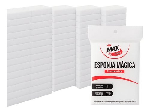 Kit 50 Esponjas Mágicas De Melamina Remove Manchas Sujeiras