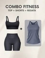 Conjunto Fitness Feminino Treino Academia Conjunto E Regata