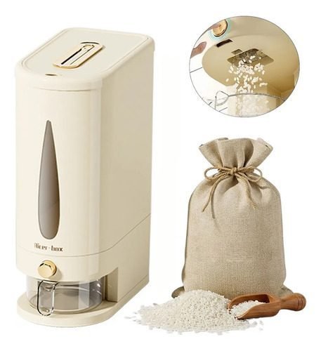 Pote Dispensador 10kg Arroz Feijão Grãos Com Medidor Vedação