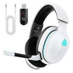 Fone De Ouvido Gamer Headset USB Olafvi Captain 300 Com Fio Branco Microfone Can