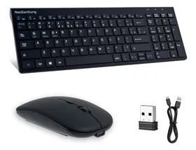 Bluetooth 5.0 Abnt2 Kit Teclado Mouse Sem Fio Usb-c