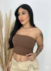 Cropped Feminina Top Faixa Tube Forro Duplo Tomara Que Caia