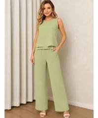 Conjunto Feminino Alfaiataria Social Blusa E Calça Elegante