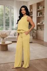 Conjunto Feminino Alfaiataria Social Blusa E Calça Elegante