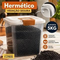 Pote de arroz Hermético Organizador de alimentos dispenser de guardar grãos cereais armazenador de alimento multiuso para bancada cozinha organizada armários porta mantimentos pote