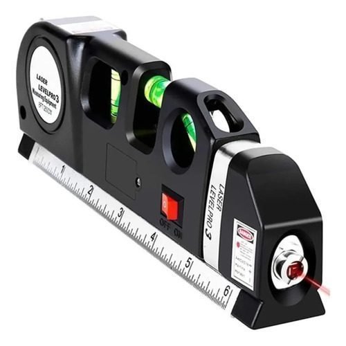 Trena Nível Laser Profissional 2,5m 3 Linhas Horizontal Vertical Cruzado Nível De Bolha Prático E Preciso Para Quadros Prateleiras Painéis Instalações Residenciais E Pequenos Reparos Eletric Teck
