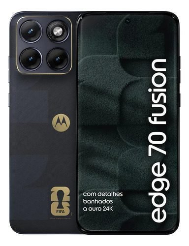 Smartphone Motorola Edge 70 Fusion 5g Fifa World Cup Collection - 256gb 8gb Ram + 16gb Ram Boost, Camera 50mp Sony Lytia 710, Tela 1.5k Extreme Amoled - Grafite