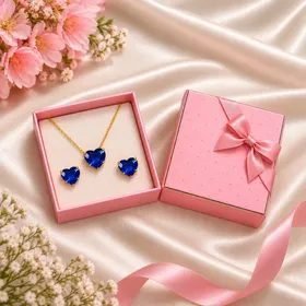 Conjunto Colar Brinco Zircônia Folheado A Ouro Presente Kit