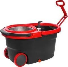Mop Profissional 3 Em 1 Inox 16l Com Rodinha Balde 360°