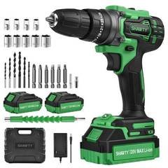 Furadeira Parafusadeira Shawty Sem Fio 48Nm 20V com 2 Baterias e 26 Brocas