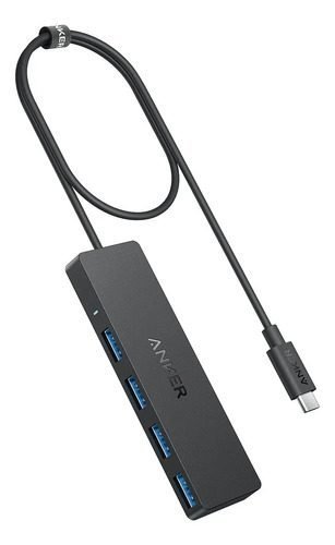 Hub USB C Anker, Hub USB 3.0 de 4 portas com transferência de dados de 5 Gbps, cabo estendido de 60 cm [carregamento não suportado], divisor USB C para MacBook tipo C, Mac Pro, iMac