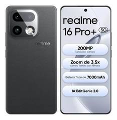 Smartphone Celular Realme 16 Pro+ 512gb 12gb Ram (+ 14 virtual ram boost) 5g Dual Sim, Câmera Lumacolor 200 Mp, SnapDragon 7 Gen4 Rocket, 7000mah, 80w, Ip69 Pro 144hz, Video 4k Ful