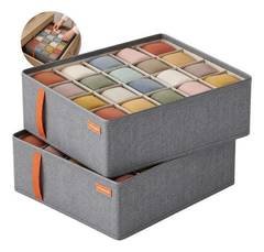Kit Organizador Gaveta Colmeia Calcinha Cueca Meia Roupa Cinza
