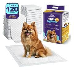 Tapete Pet Higiênico 45x35cm 120 Unidades Branco para Pets Uso Diário Nexmidiopet