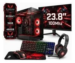 Pc Gamer Completo Ryzen 7 5700g Monitor 23.8 100hz