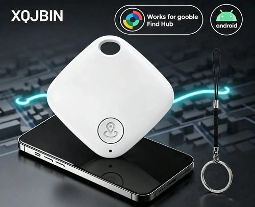 Localizador de Objetos XQJBIN Y17 Tag Branco com Bluetooth e Resistência à Água para Chaves, Carteiras e Pets