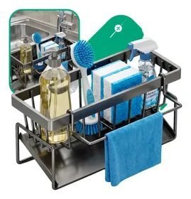 Pia Organizador Detergente Esponja Suporte Cozinha Em Metal