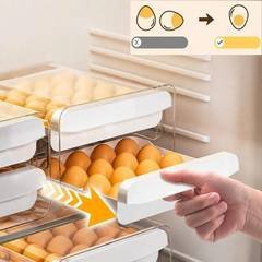 Organizador Guarda Porta Ovos Geladeira cozinha empalhável