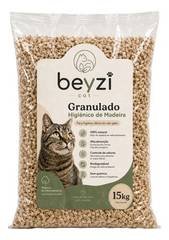 Granulado Higiênico De Madeira Beyzi Cat Areia Gato 15kg