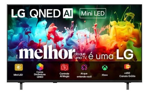 Smart TV 4K 65" LG QNED Mini LED AI QNED70 2026 Processador α7 Ger9 HDR10 Xbox Bluetooth Wi-Fi AI Search Google Gemini webOS 26 - 65QNED70BSA