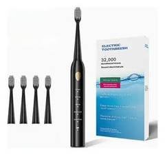 Escova De Dente Elétrica Sônica 5 Modos 4 Refis