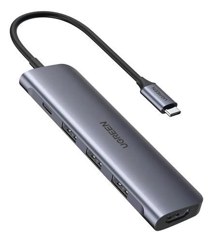 Hub Adaptador 5 Em 1 Ugreen Usb-c Para 3* Usb 3.0 + Hdmi + Usb-c Pd