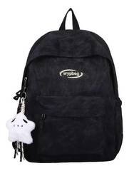 Mochila Escolar Grande Capacidade Casual Para Dia A Dia Unissex Preto