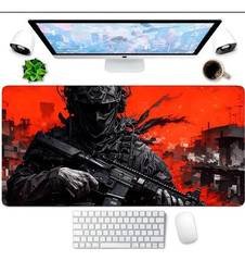 Mousepad Gamer Antiderrapante Extra Grande Oriental Jogos Soldado 90x40cm