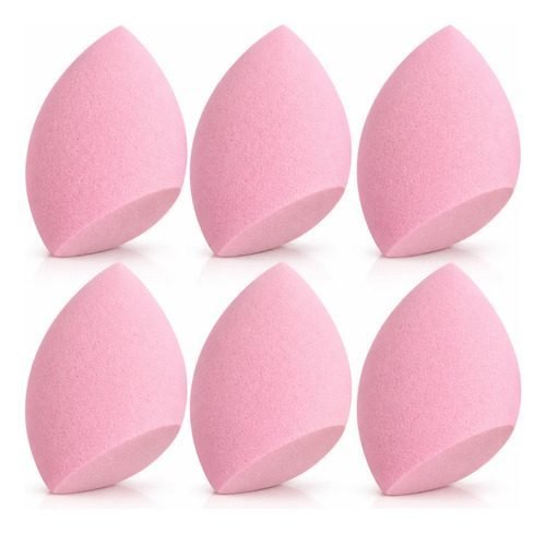 Kit 6 Esponjas De Maquiagem Gota Chanfrada Make Up Bluvie