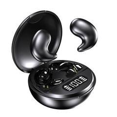 WGP Fone Bluetooth Sem Fio Ultra Fino Invisível para Dormir YYK‑790 Bluetooth 5.3 Não Cansa Ouvido Lado Deitado Cancelamento Ruído HIFI Bateria Longa Duração Display Digital Compat
