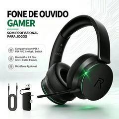 Headset Gamer Sem Fio Para Xbox PS5 PS4 PC Switch Olafvi CT200 Bluetooth 5.3 E 2.4G Microfone Anti-Ruído Estéreo