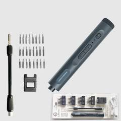 Parafusadeira Sem Fio Mini 3,7 V Usb 26 Peças Cinza 7.4v 3.7v