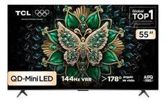Smart Tv Tcl 55 Polegadas Qd-Mini Led 4k C6k Wifi Bluetooth Google Tv 4 Hdmi 144hz Hdr10+ 55c6k
