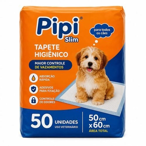 Tapete Higiênico para Cães Gatos Pets Manta Absorvente 50 Unidades 50x60 cm Abso