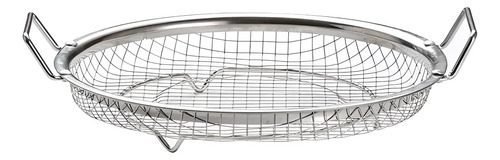 Grelha Escorredora Inox 20 Cm Para Air Fryer Prateado