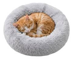 Cama Redonda Pet Felpuda 40cm Para Gatos E Cães