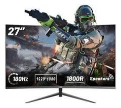 Monitor Gamer Curvo 27  1k 180hz 1800r Com Speaker