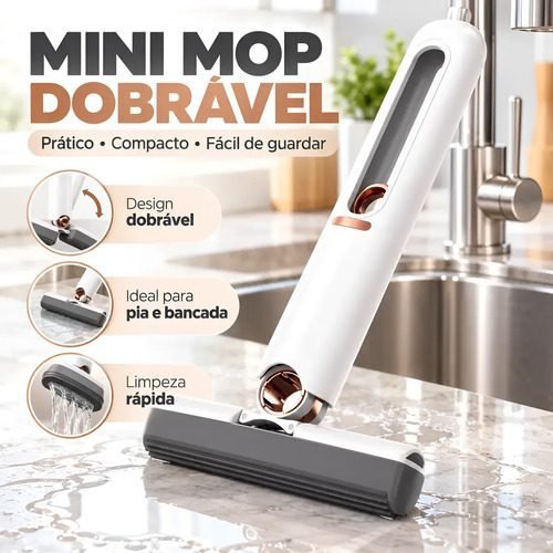 Mini Mop De Pia  Rodinho De Pia Inteligente Dobravel Elegant