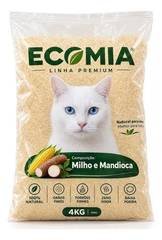Areia Sanitária Biodegradável para Gatos Eco MIA de Milho e Mandioca 4kg