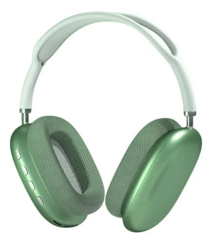 Fone Bluetooth P9 Verde-claro Estéreo Sem Fio c/ Microfone e Cancelamento de Ruído