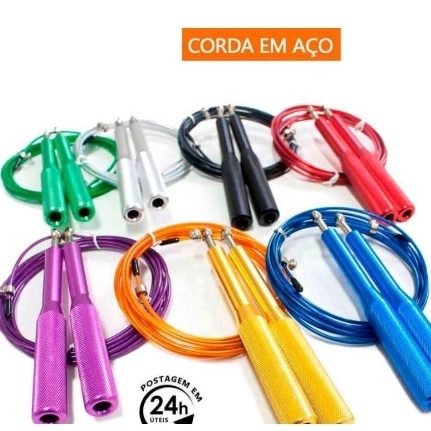 Preto/Prata Corda Pular Aço Profissional Crossfit 3M Rolamento Speed,Corda De Pular Academia