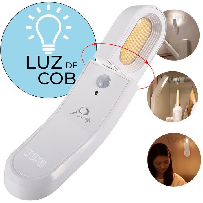 Lâmpada Luminária Com Sensor de Presença Movimentos Led Branco Quente Spot 360º