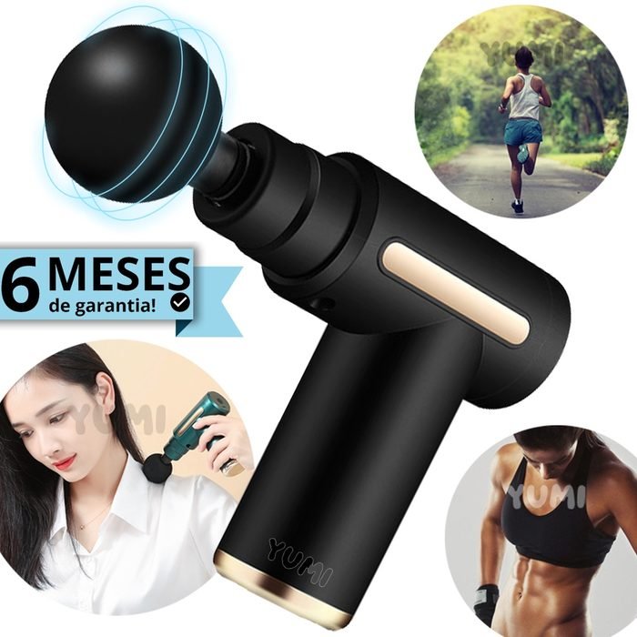 PistolaGun  Massageadora Elétrica Miofascial Corporal Fisioterapia Cross Academia Fit