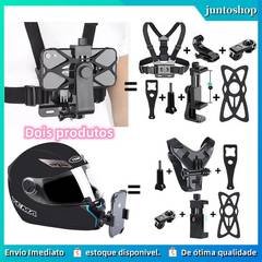 13 kits Suporte para celular e Gopro Peitoral Peito Ajustável para Câmera Esportiva: Moto, Bike e Outras Aventuras