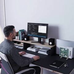 Suporte Elevador Para 2 Monitores Notebook Setup Gamer Mesa 1 Metro MDP Home Office 10kg